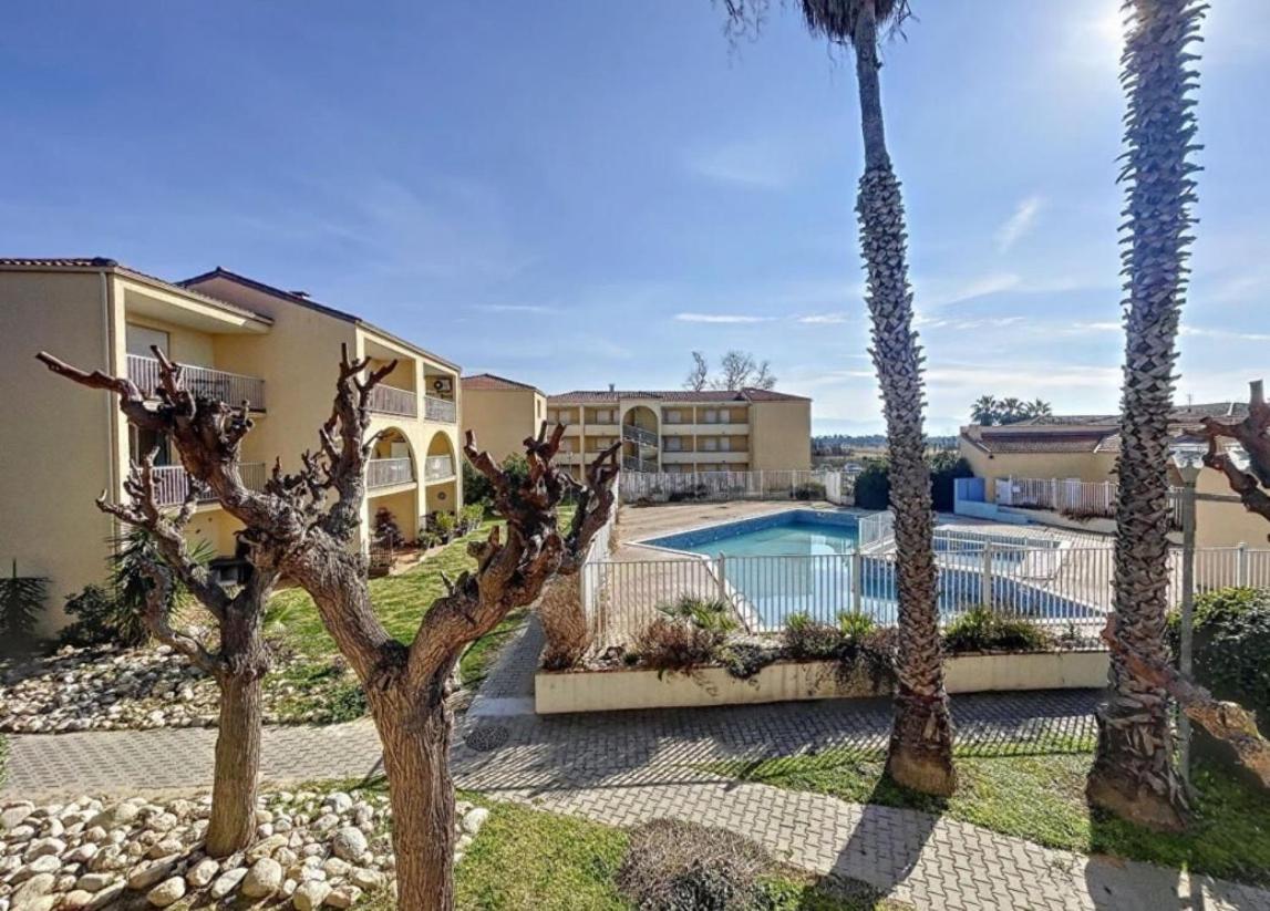 T2 Rdc A Canet En Roussillon Europa 4 Pers ,Piscine,Clim, Tennis, Parking Luaran gambar